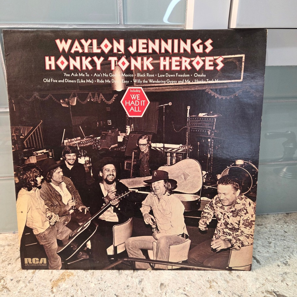 Waylon Jennings Honky Tonk Heroes Vinyl LP Record 1973 RCA Victor Country